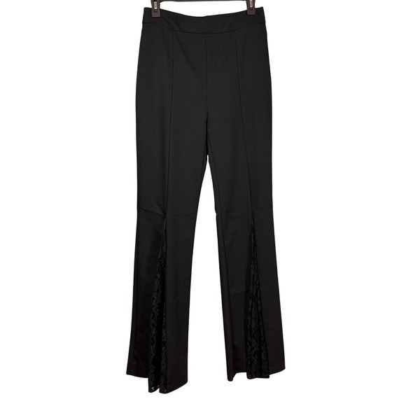 NWT ZARA Women's Black Lace Flare Dress Pants, Size Medium - Picture 2 of 14